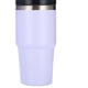 thumbnail image 2 of Vaso de acero inoxidable con aislamiento al vacío y pajita, pulido brillante, mantiene el calor y el frío, taza para coche con aislamiento al vacío, color blanco, 20 oz, 2 of 5