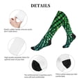 thumbnail image 5 of Lsque Green Disco Lights Pattern Sport Compression Socks for Men & Women 15-20 mmHg Knee High Nurse Pregnant Running Medical and Travel Athletic, 5 of 6