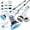 White-New, variant on STARBIAO Electric Spin Scrubber with Adjustable Head, No Bending Bathroom Cleaner, Cordless Power Scrubber with Long Handle, 9 Brush Heads, 2 Speeds, Waterproof for Tub Tile Floor Shower