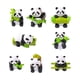 thumbnail image 4 of Figuras de Panda de resina para manualidades, decoración de jardín, micropaisaje artesanal para sala de estar, 8 Uds., 4 of 9