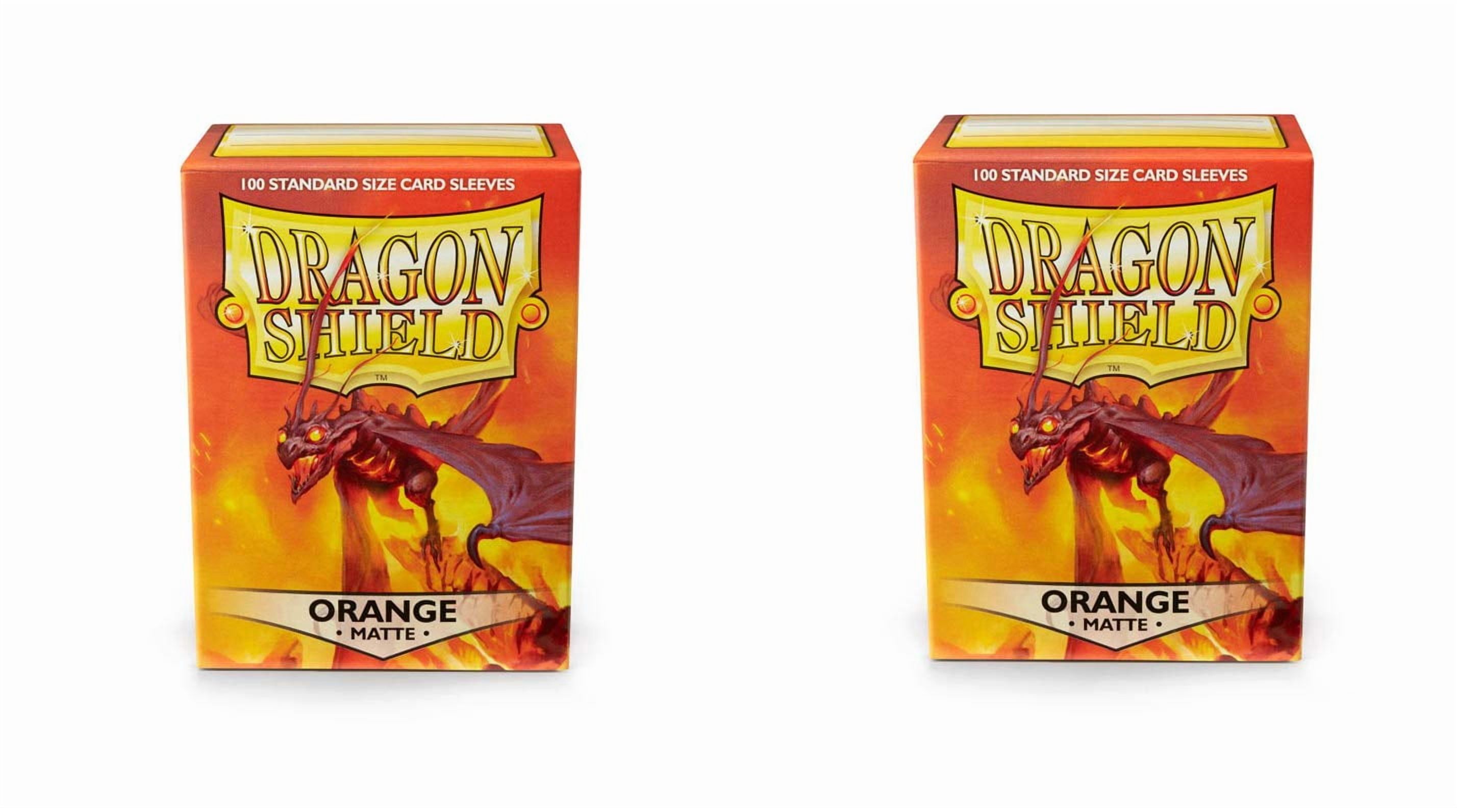 2 Packs Dragon Shield Matte Orange Standard Size 100 ct Card Sleeves Value Bundle!