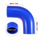 thumbnail image 3 of Manguera de silicona Unique Bargains Codo 90 grados 51 mm Azul con 2 abrazaderas, 3 of 6