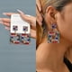 thumbnail image 3 of Summer Beach Beads Crystal Geometric Dangle Earrings For Women Boho--10|Model code4334 10, 3 of 5