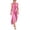 #0247-Hot Pink, variant on Women's Midi Dresses Round Neck Sleeveless Twist Knot Linen Blend Dresses Casual Boho Vacation Style Lightweight Breathable Flowy Loose Fit Summer Dresses