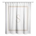 thumbnail image 2 of Creative Products Beige and White Letter S Monogrammed 71x74 Shower Curtain, 2 of 7