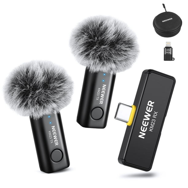 Sistema de micrófono inalámbrico Lavalier NEEWER con receptor USB C