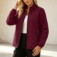 thumbnail image 3 of OGLCCG Rain Jacket for Women Waterproof Lightweight Stand Collar Windbreaker Jacket with Pockets Outdoor Softshell Jacket,Size S-XXL, 3 of 7