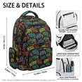 thumbnail image 6 of HUIACONG Neon Monster Truck Print School Backpack for Kids Boys Age 5-14 Water Repellent Multi Pocket Bookbag with Adjustable Padded Straps Sturdy Large Capacity Daypack for Elementary Travel, 6 of 7