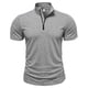 thumbnail image 4 of Ceisia Men's Slim Fit Half-Zip Stand Collar T-Shirts, Breathable Stretch Casual Summer Athletic Tops Gifts, 4 of 7