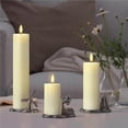 thumbnail image 5 of Mavandes Flickering Flameless Pillar Candles with Remote Control and Cycle Timer,Ivory Pack of 4 Battery Operated LED Real Wax 3D-Wick Electric Candles, 5 of 5