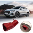 thumbnail image 4 of HUGFEGWE 2.5 inch Inlet Car Exhaust Tip, Universal Car Modification Tail Throat Adjustable Exhaust Pipe Tail Pipe Thickened Stainless Steel Heart Shaped Muffler Tip, Red Curved U2536-25883, 4 of 7