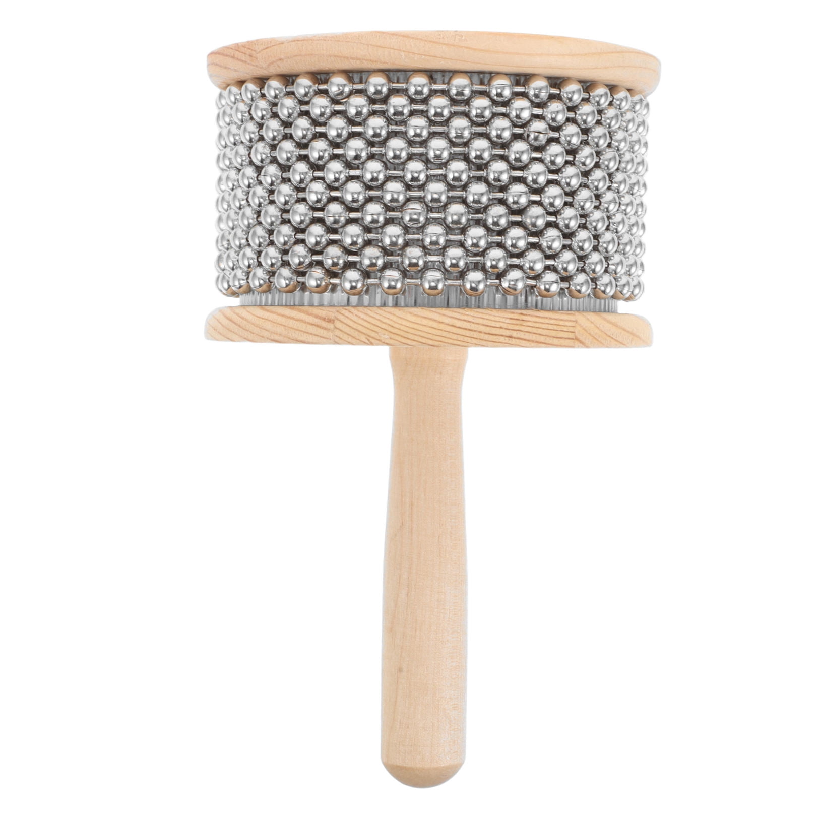 FRCOLOR Cabasa Musical Instrument Wooden Hand Cabasa Shaker With Metal Bead Cylinder For Beginners Classroom Outdoor Concert Use
