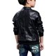 thumbnail image 2 of Chaqueta de Cuero PU Chinaface para Niño, Negra – Talla S, 2 of 8