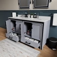 thumbnail image 3 of Ziva 60 in W x 22 in D Dark Grey Double Bath Vanity, Cultured Marble Top and 22 in Mirrors, 3 of 8