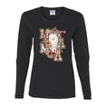 thumbnail image 2 of Wild Bobby Western Ma Steer Pink And Grey Distressed Pop Culture Women Graphic Long Sleeve Tee, Black, Large, 2 of 6