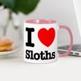 thumbnail image 3 of CafePress - I Heart Sloths - 11 oz Ceramic Mug - Novelty Coffee Tea Cup, 3 of 4