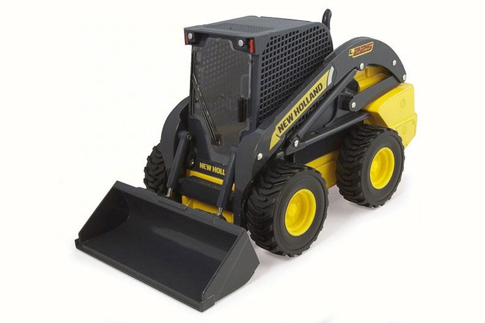 New Holland Skid Steer Loader L225 Tractor, Yellow & Black - TOMY 