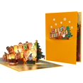 thumbnail image 3 of Tarjeta de felicitación de Navidad, personalizado sobre de invitación de boda, luz de música 3d, tarjeta de bendición de vacaciones tridimensional, creativo, nuevo, 3 of 4