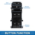 thumbnail image 3 of Interruptor de ventana eléctrica único Bargains lado del conductor delantero izquierdo para Honda CR-V Civic Breeze Negro, 3 of 7