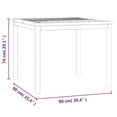 thumbnail image 4 of vidaXL Garden Dining Table 90x90x74 cm Solid Wood Acacia, 4 of 4