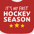 thumbnail image 4 of Inktastic It's My First Hockey Season Boys or Girls Baby Bib, 4 of 4