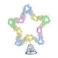 thumbnail image 4 of Adorno navideño de con luces pentagrama para parte superior del , ideal para sala de estar, con purpurina invernal, para, 4 of 9