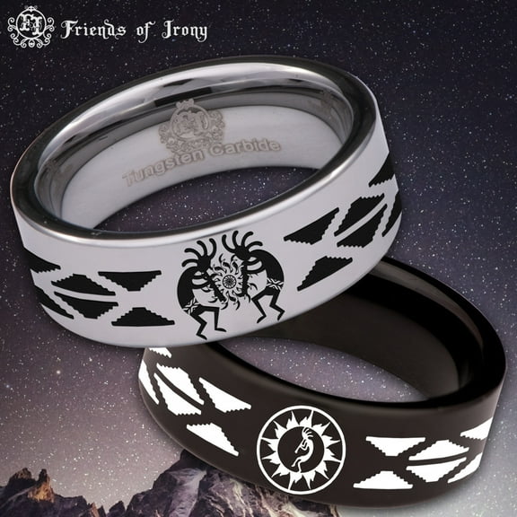 Kokopelli Tungsten Carbide Ring