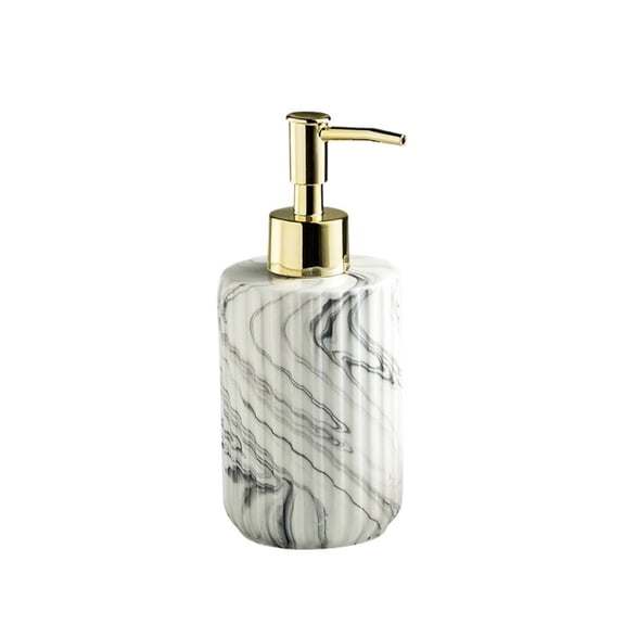 Hotel Ceramic Soap Dispenser Home Bathroom Lotion Push Bottle Plastic 350ml
