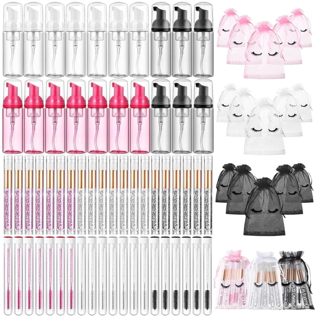 Kit de cepillos para botellas de champú para pestañas Zhehao, 80 unidades con dispensadores