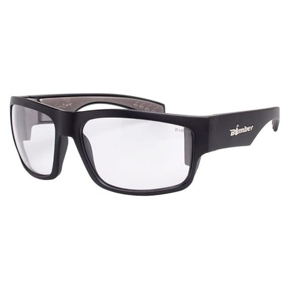 Safety Glasses for Men,Matte Black Frame with Clear Anti-Fog Safety Lens and Non Slip Foam Lining - TR101AF