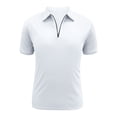 thumbnail image 5 of JTieacloth Mens Button Closure Shirt Men's Short Sleeve T Shirt Summer Casual Solid Holiday Shirts Tops White XL, 5 of 5