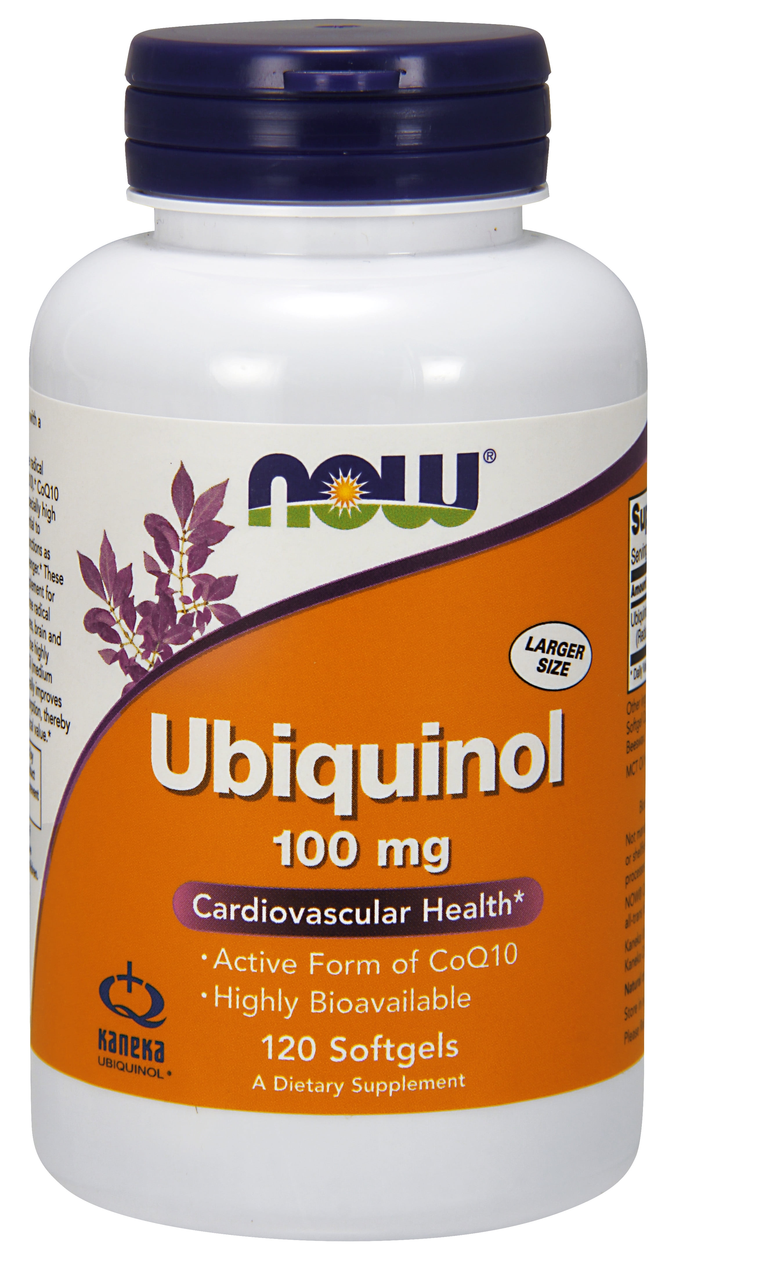 NOW Supplements, Ubiquinol 100 mg, High Bioavailability (the Active Form of CoQ10), 120 Softgels