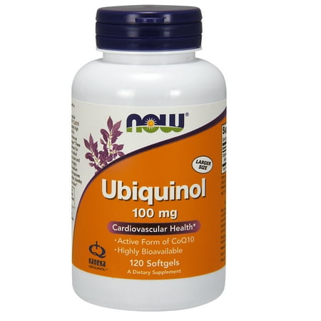 NOW Supplements, Ubiquinol 100 mg, High Bioavailability (the Active Form of CoQ10), 120 (Best Rated Ubiquinol Coq10)