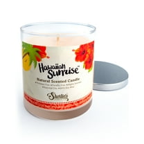 Hawaiian Sunrise Scented Natural Soy Candle, Essential Fragrance Oils, 100% Soy, Phthalate & Paraben Free, Clean Burning, 9 Oz.