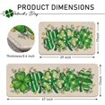 thumbnail image 3 of St. Patrick''s Day Clover Kitchen Rugs Set of 2, Shamrock Eucalyptus Leaves Polka Dot Kitchen Mats Decor, Gold Coins Irish Holiday Floor Door Mat Home Decorations -17x29 and 17x47 Inch, 3 of 6