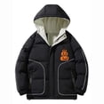 thumbnail image 4 of Odeerbi Kids Boys Girls Hooded Puffer Jacket Halloween Pumpkin Winter Coats Thermal Padded Coat Down Jacket Warm Clothes 5-16 Years Kids Long Sleeve Outerwear Heavy Coat Black, 4 of 5
