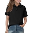 thumbnail image 2 of Grblisyd Girls Boys Short Sleeve Polo Shirt Kids Cute Solid Color Collar School Uniform Shirts Tops, 2 of 6