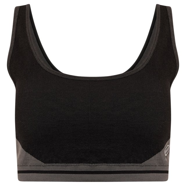 Dare 2B - Top de Bikini Don't Sweat It de Reciclado para Mujer (Negro, Gris Carbón)