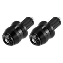 1 Pair Motorcycle Handlebar End Plugs 7/8" 22mm Handle Bar End Plugs Caps for Motorcycle Dirt Bike Scooter Black