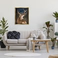 thumbnail image 3 of Stupell Industries Rustic Dark Deer Portrait Animals & Insects Painting Gold Floater Framed Canvas Art Print Wall Art, 25 x 31, 3 of 10