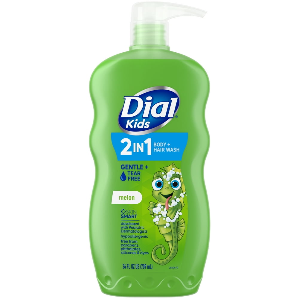 Dial Kids 2in1 Body+Hair Wash, Melon, 24 fl oz