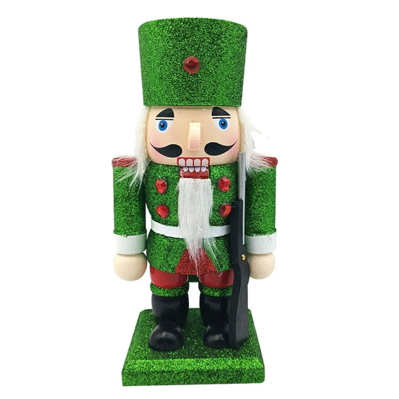 Jiyike Cartoon Wood Nutcracker Craft Christmas Nutcracker Festival Soldier Nutcracker Decoration Small Nutcracker Christmas Ornament