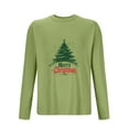 thumbnail image 4 of SYMOID Pajamas Holiday Long Sleeve Christmas Shirt for Men - Green, Vintage Christmas Tree & Merry Christmas Graphic, Relaxed Fit, Soft Stretch Fabric, Sizes M-XXXXL,Size 4XL, 4 of 4