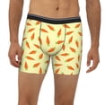 thumbnail image 2 of Men'S Boxer Briefs, Carrot Khaki Pattern Soft And Breathable Mens Underwear Boxer Briefs With Widen Waist, 2 of 2