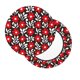 thumbnail image 2 of Disketp Red Floral Funda Redonda para Taburete, Funda de Cojín para Silla de Bar Suave y Elástica-12 inch, 2 of 7