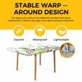 thumbnail image 4 of Green Easter Table Cloths for 6 Foot Rectangle Tables, Eggs Gnomes Bunny Elegant Farmhouse Patio Waterproof Elastic Fitted Tablecloths, Washable Rectangular Table Cover for Camping, 4 of 8