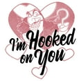 thumbnail image 2 of Junior's Peter Pan Valentine's Day Captain Hook I'm Hooked on You  Graphic Tee White Medium, 2 of 3