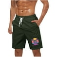 thumbnail image 2 of LADIGASU Men Casual Fashion Print Shorts With Pockets Elastic Waist Beach Pants, 2 of 5
