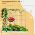 thumbnail image 4 of Outsunny Large Raised Garden Bed Wooden Planters Box with Trellis, Natural, 4 of 9