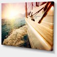 thumbnail image 2 of Huge Yacht Sailing Against Sunset, 2 of 3